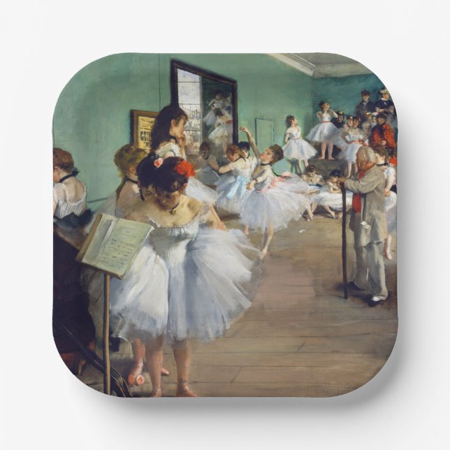 Plato De Papel Edgar Degas - La clase de danza (Anverso)