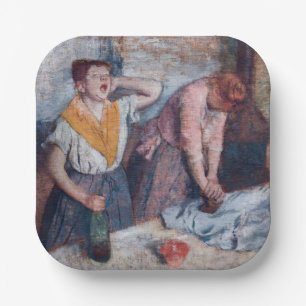 Plato De Papel Edgar Degas - Mujeres planchando