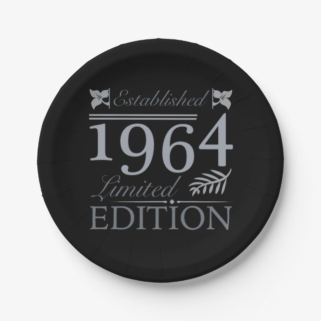 Plato De Papel Edición Limitada 1964 60 años de edad (Anverso)
