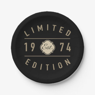 Plato De Papel Edición Limitada 1974 50º cumpleaños