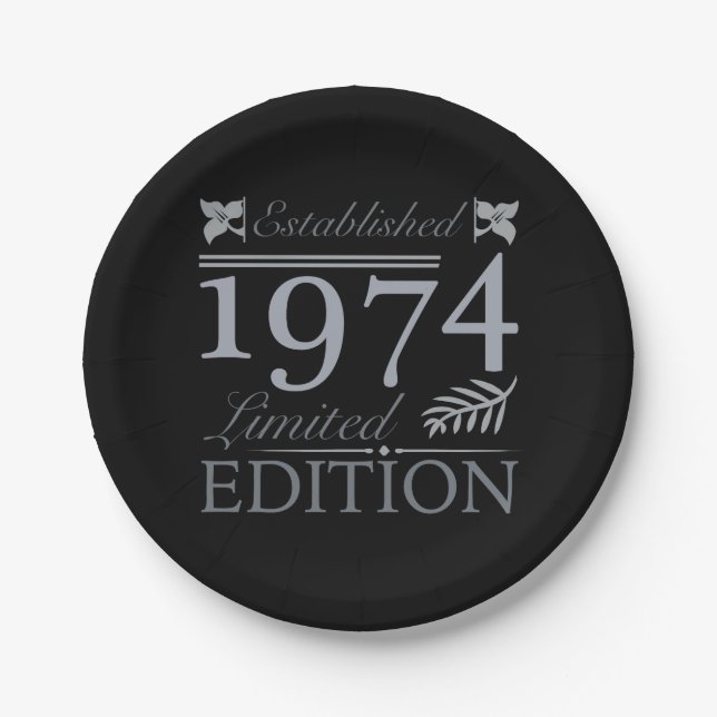 Plato De Papel Edición Limitada 1974 50 años de edad (Anverso)