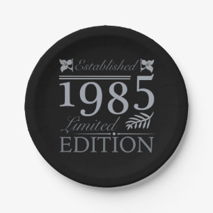 Plato De Papel Edición Limitada 1985 40º cumpleaños