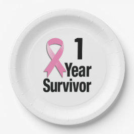 Plato De Papel Editar el cáncer de mama al año - 1 año