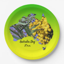 Editar texto Australia Day Gum Leaf Wattle 9"