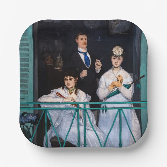 Plato De Papel Edouard Manet - El Balcón / Le Balcon (Anverso)