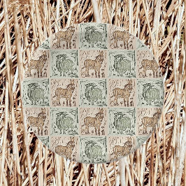Plato De Papel Edredón de burro de oveja de impresión de bloque -
