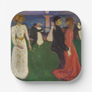 Plato De Papel Edvard Munch - El baile de la vida