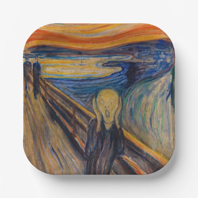 Plato De Papel Edvard Munch - El Grito 1893 (Anverso)