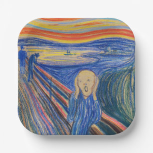 Plato De Papel Edvard Munch - El Grito 1895