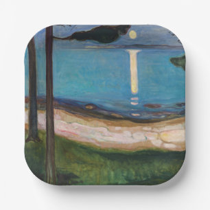 Plato De Papel Edvard Munch - Moonlight