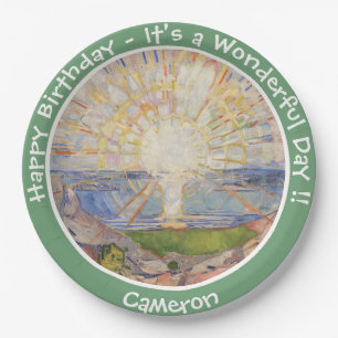 Plato De Papel Edvard Munch The Sun (Solen) - Artículos Fiestas S