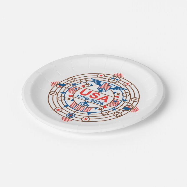 PLATO DE PAPEL EE. UU. 1776-2026 (Angular)