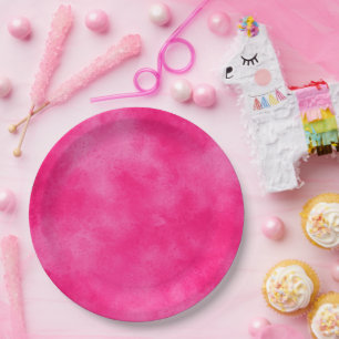 Plato De Papel Efecto de nube de tormenta de estilo Pink Magenta