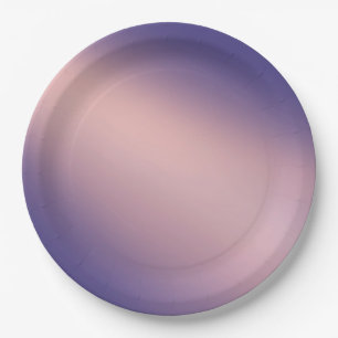 Plato De Papel Efecto Ombre color rosa morado