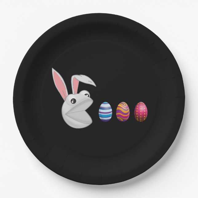 Plato De Papel Egg Hunt Easter Bunny (Anverso)