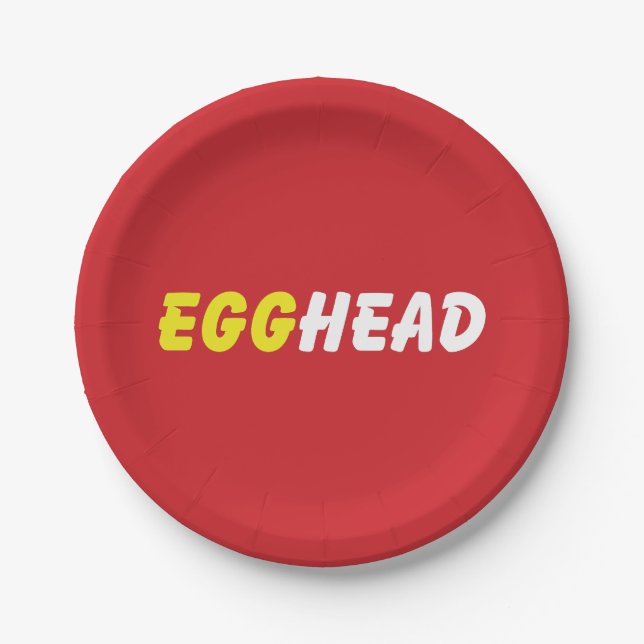 PLATO DE PAPEL EGGHEAD (Anverso)