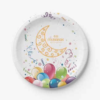 Plato De Papel Eid mubarak