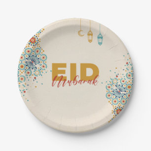 Plato De Papel Eid mubarak