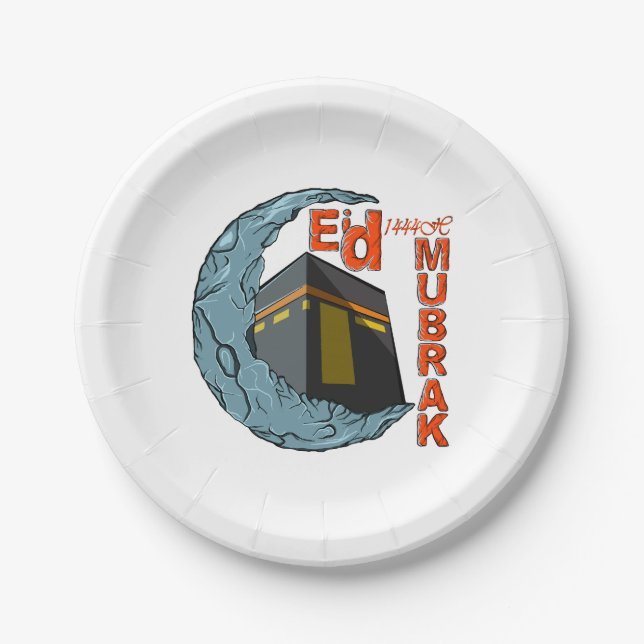 Plato De Papel Eid mubarak (Anverso)