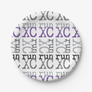 Plato De Papel Ejecución a través del país - Purple - Ejecución X