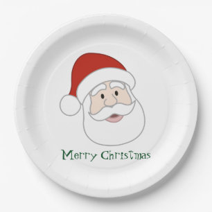 Plato De Papel Ejemplo y texto de Papá Noel