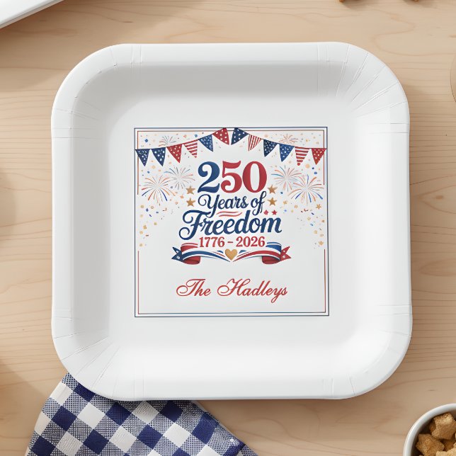 Plato De Papel El 250.º Aniversario de América (Subido por el creador)