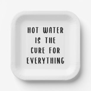 Plato De Papel El agua caliente es la cura para todo