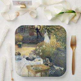Plato De Papel El almuerzo Claude Monet