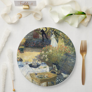 Plato De Papel El almuerzo Claude Monet