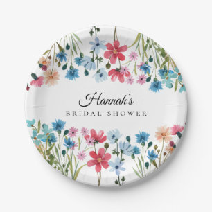 Plato De Papel El amor a las flores silvestres en la ducha de nov