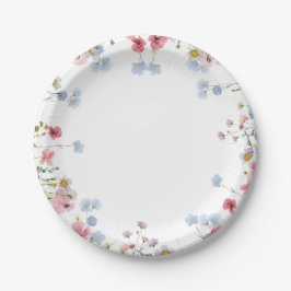 Plato De Papel El amor en las plantaciones de flores silvestres e