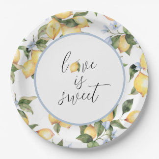 Plato De Papel El amor es dulce limón