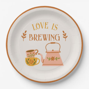 Plato De Papel El amor es preparar té de novia
