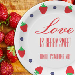 Plato De Papel El amor es una fruta dulce Bridal Shower