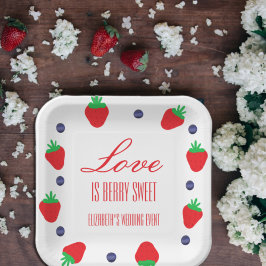 Plato De Papel El amor es una fruta dulce Bridal Shower