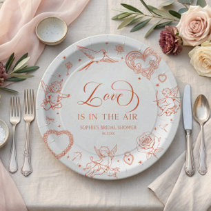 Plato De Papel El Amor Está en el Aire Bridal Shower del Día de S