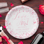 Plato De Papel El Amor Está En La Ducha De Novias De Air El día d<br><div class="desc">Celebre con estilo con esta moderna y moderna ducha de matrimonio o placas de papel boda. Este diseño es fácil de personalizar con la redacción de su evento especial y sus invitados estarán encantados cuando vean estos fabulosos platos. Se pueden encontrar elementos coincidentes en la colección.</div>