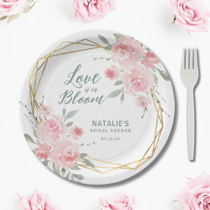 Plato De Papel El amor está en la ducha de novias en Bloom