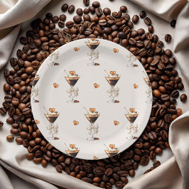 Plato De Papel El amor está preparando la ducha de novia Espresso