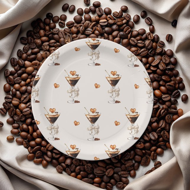 Plato De Papel El amor está preparando la ducha de novia Espresso (Subido por el creador)
