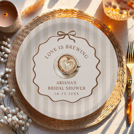 Plato De Papel El amor está preparándose Taza de café para Desped