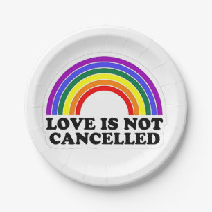 Plato De Papel El amor no se cancela el mes del orgullo LGBT arco