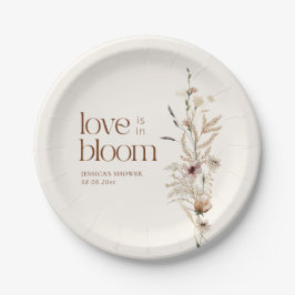 Plato De Papel El amor por el jardín de flores silvestres está en