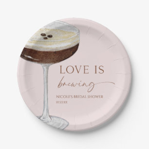 Plato De Papel El amor se está fabricando Expresso Martini Ducha