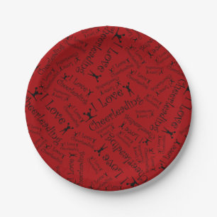 Plato De Papel El animar del amor del rojo I