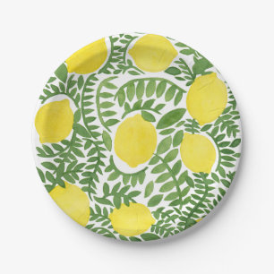 Plato De Papel El árbol de limón fresco