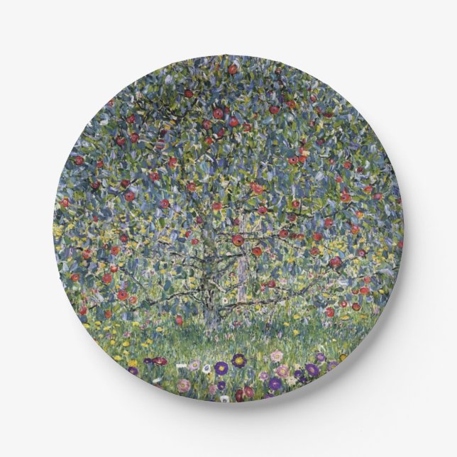 Plato De Papel El árbol de manzanas (por Gustav Klimt) (Anverso)