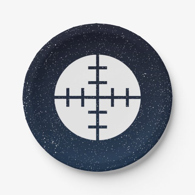 Plato De Papel El arma apunta el pictograma (Anverso)