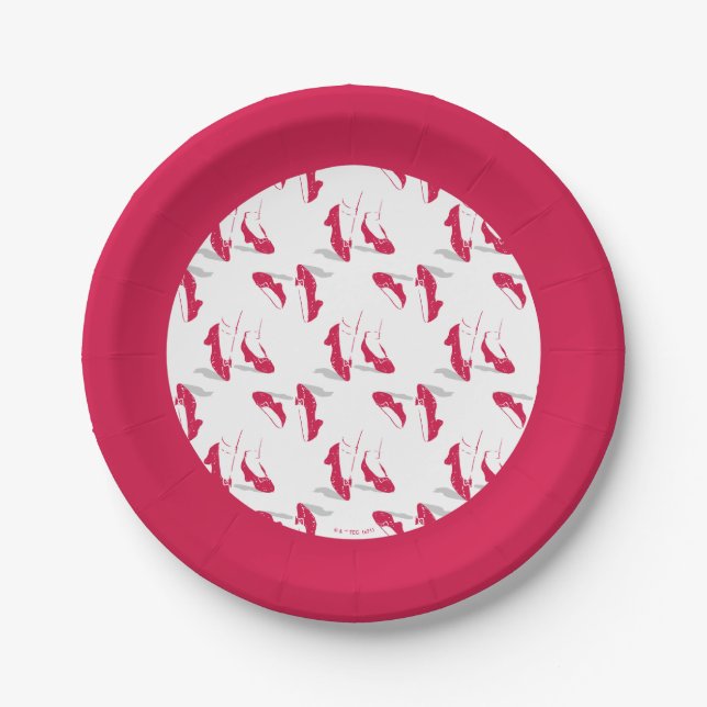 Plato De Papel El Asistente De Oz™ | Patrón Ruby Slippers™ (Anverso)