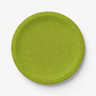 Plato De Papel El aspecto de Snuggly Chartreuse Verde Ante